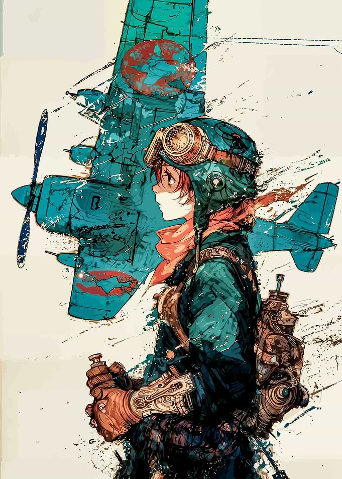 Pilot with Plane