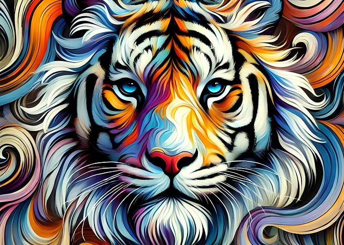Abstract Tiger Portrait