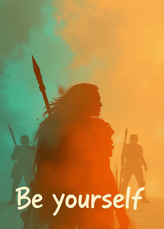 Be Yourself Warrior Silhouette