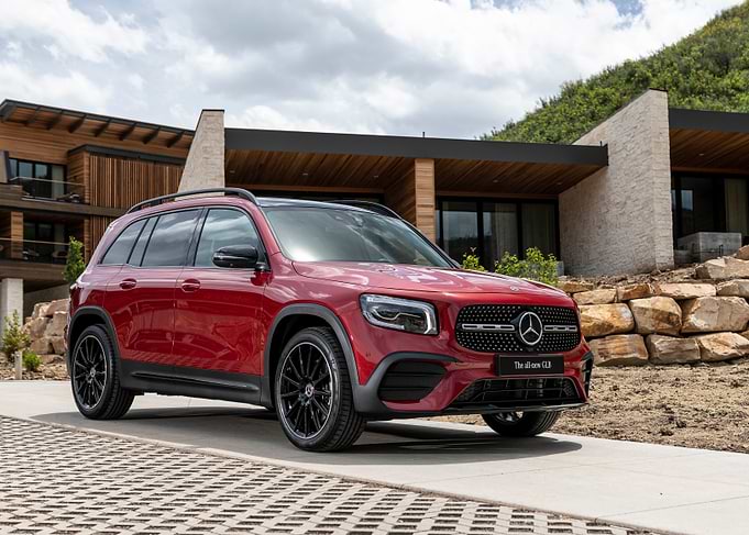 Red Mercedes-Benz GLB SUV