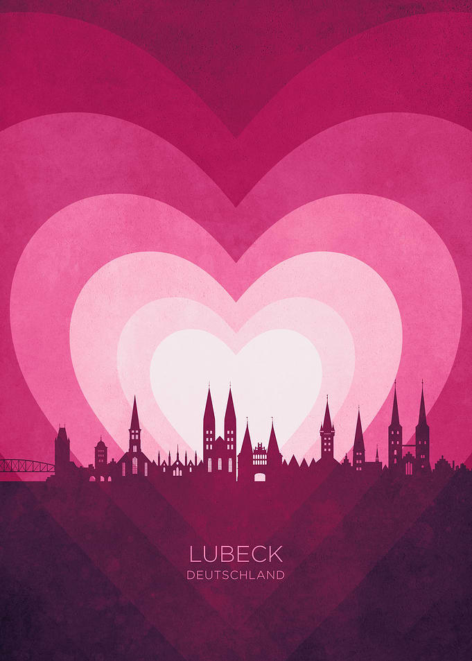 Lubeck Skyline Heart