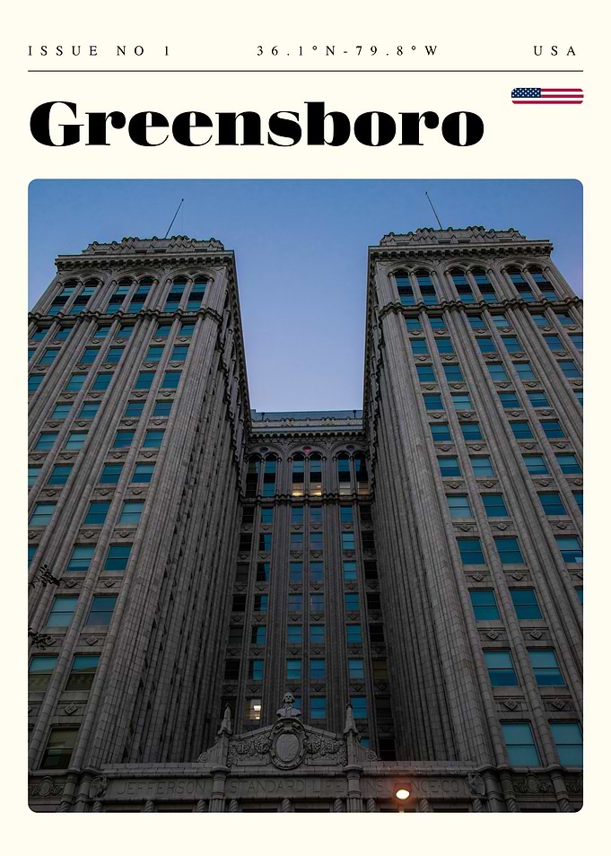 Greensboro Travel Art Poster