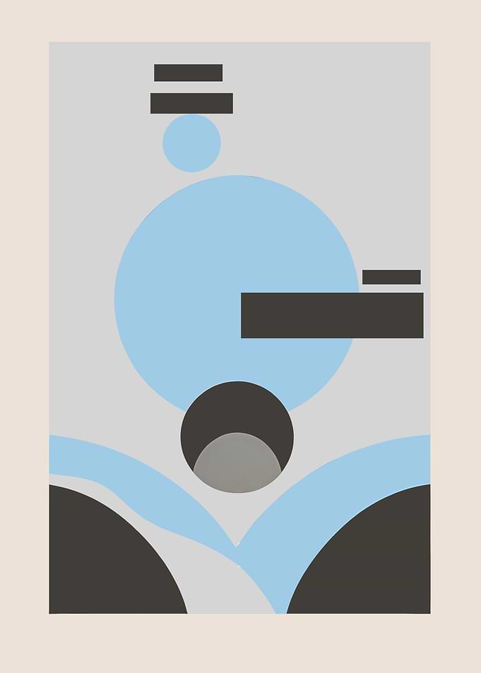 Calm Blue Geometry