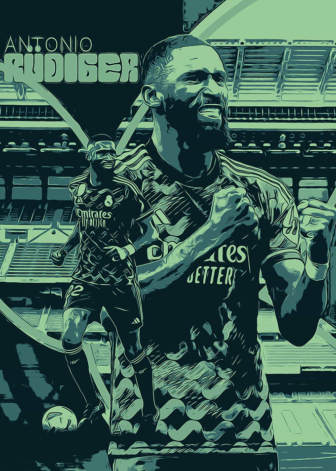 Antonio Rüdiger Football Poster