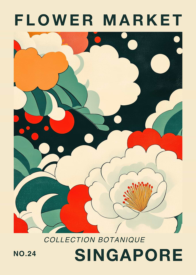 Singapore Flower Market Poster