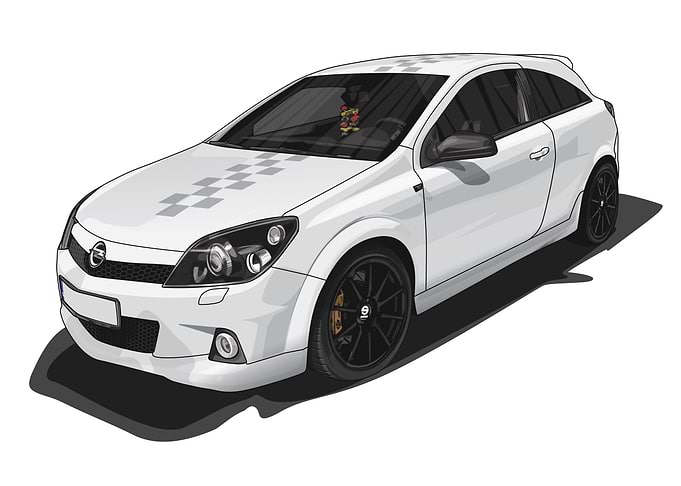 Opel Astra H GTC White