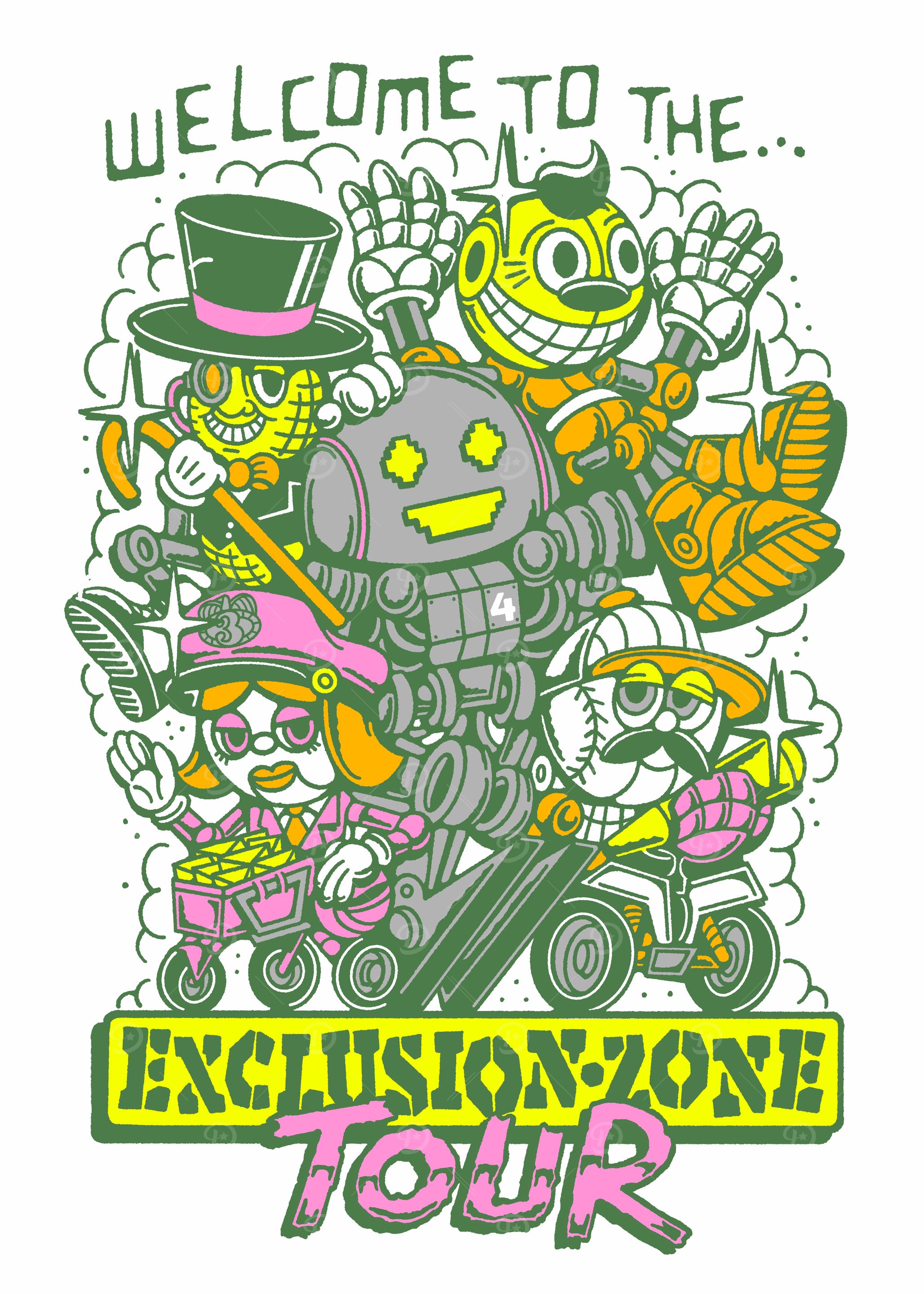 Exclusion Zone yellow