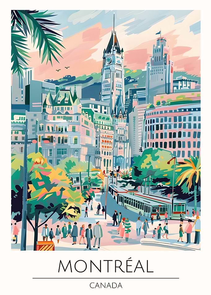Montreal Cityscape Illustration