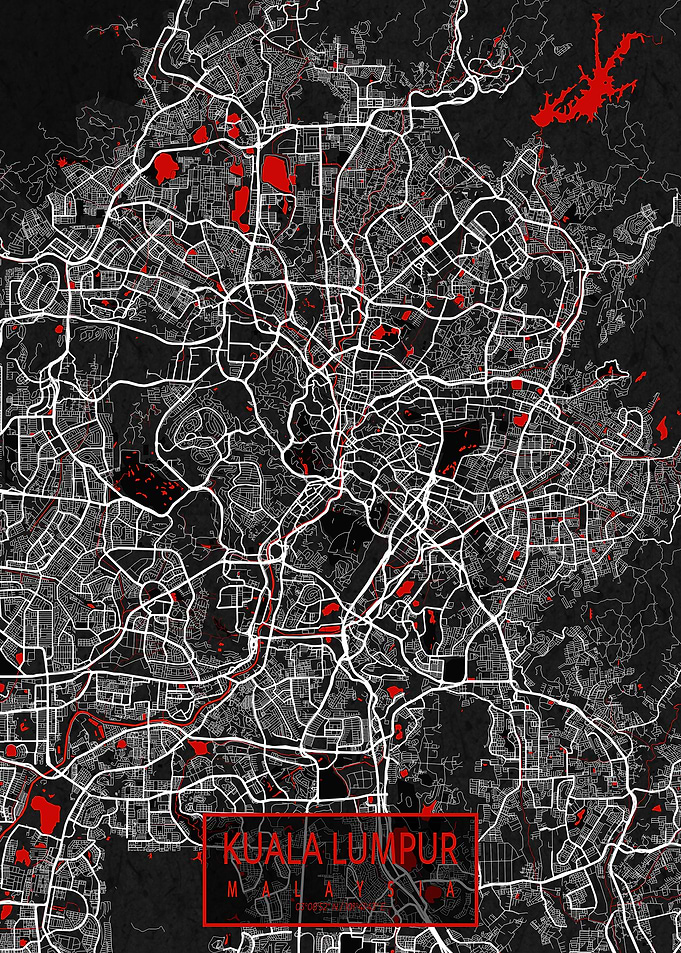 Kuala Lumpur Map Malaysia Oriental