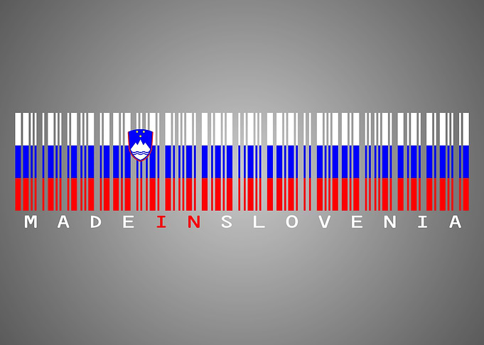 Slovenia Barcode Flag