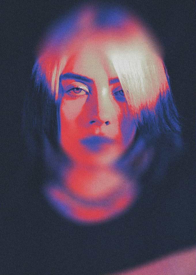 Billie Eilish Portrait halftone