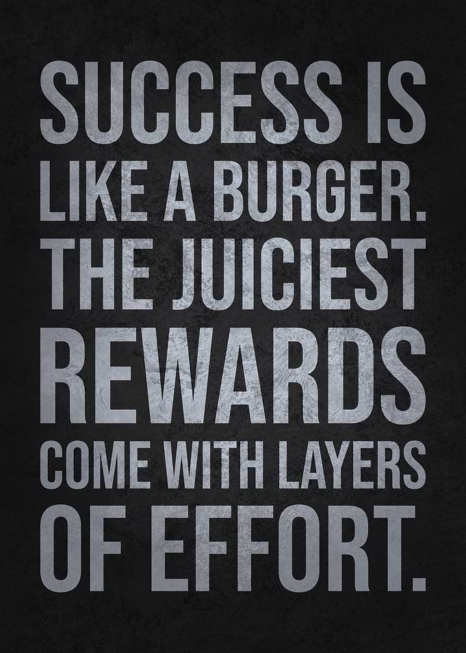 Success is Like a Burger – Layers of Effort, Motivational Quote