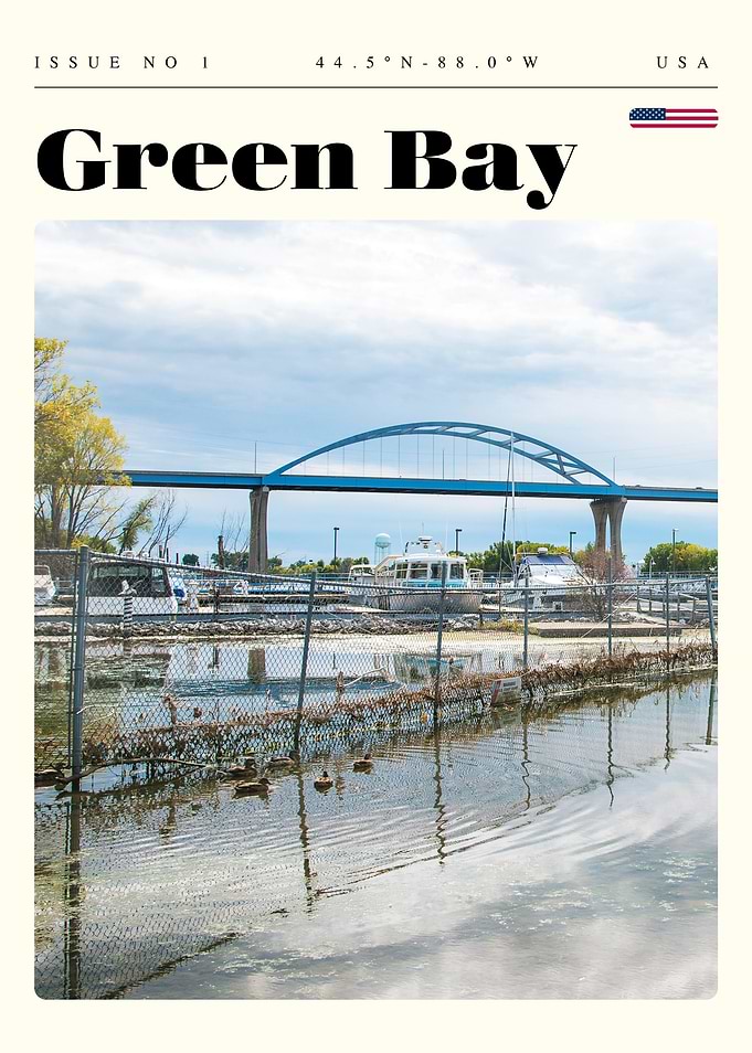 Green Bay Travel Art Poster