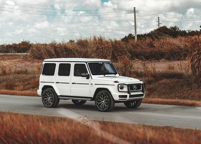 White Mercedes G-Wagon