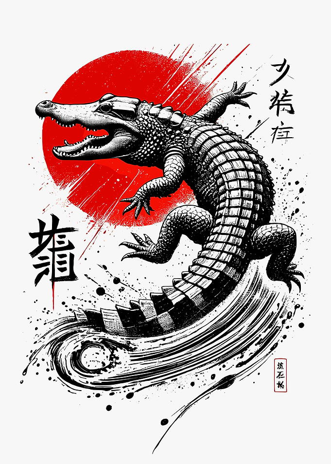 Japanese Alligator Art