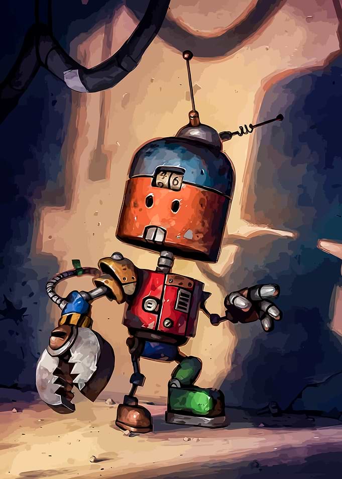 Rusty Robot with Claw