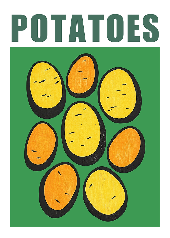 Potato Minimalist Kitchen Art Print