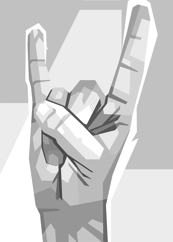 Rock On Hand Sign
