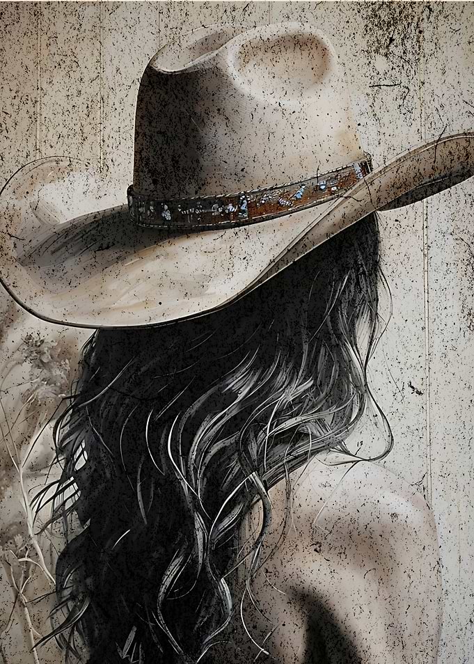 Cowgirl with Hat