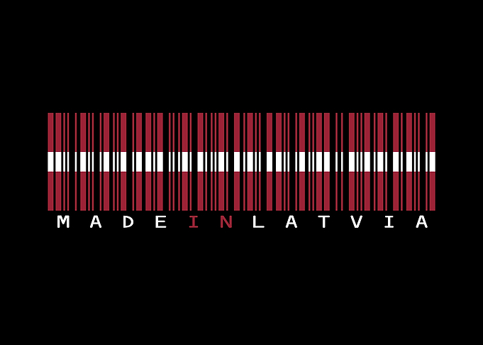 Latvia Barcode Design