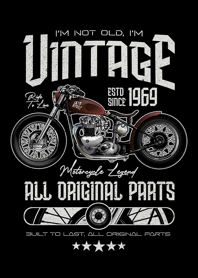 Vintage Motorcycle Rider