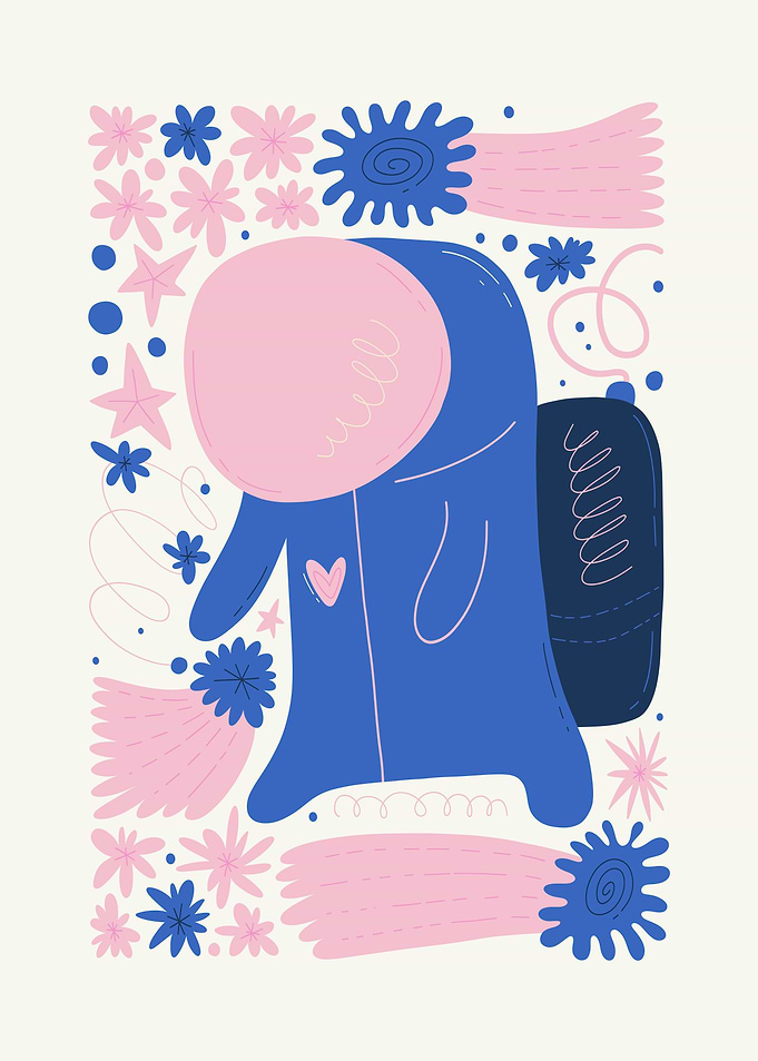 Astronaut with Flowers