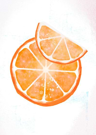 Glowing Orange Slice – Abstract Citrus Art
