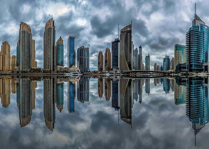 Dubai Marian's Skyline Reflection