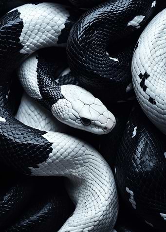 Black and White Snakes