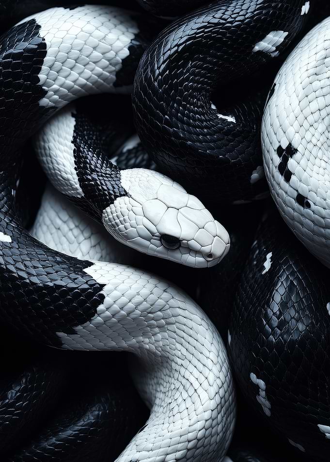 Black and White Snakes