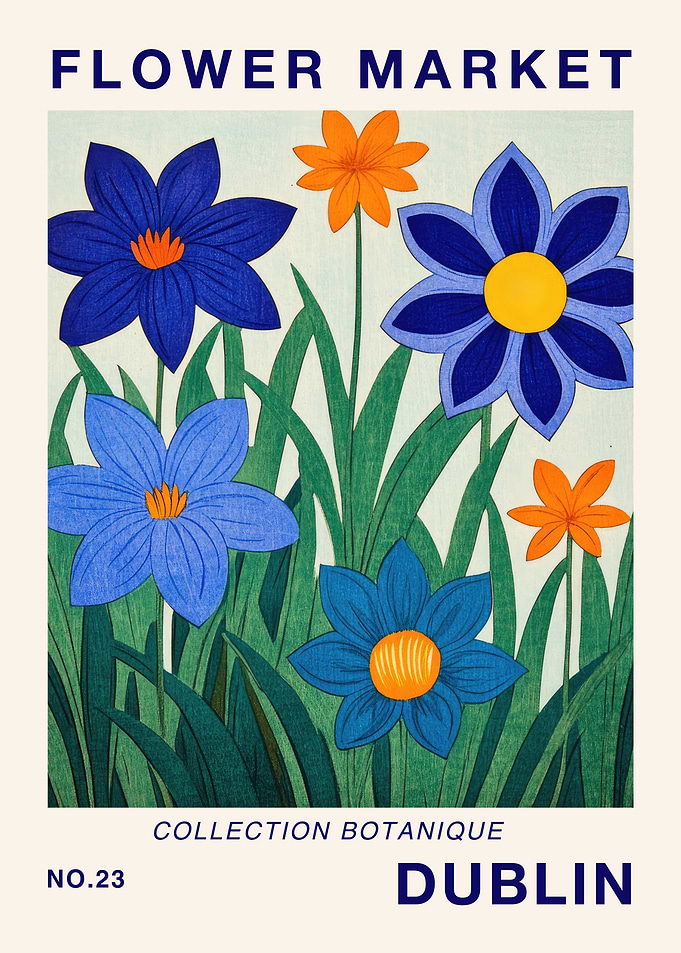Dublin Flower Market Print