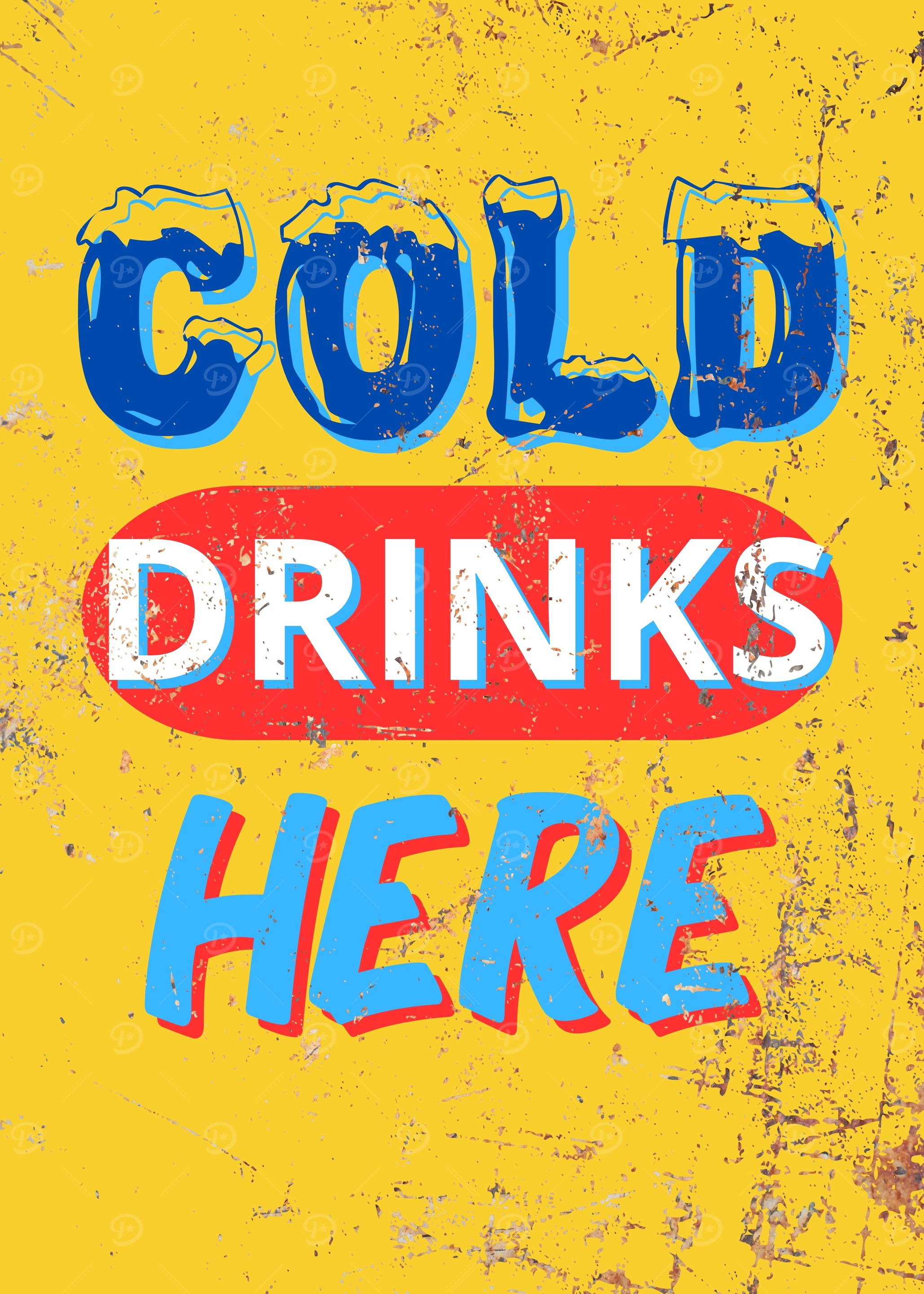 Cold Drinks Here Sign