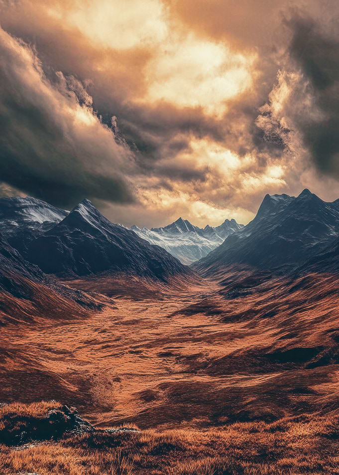 Mountain Valley Sunset