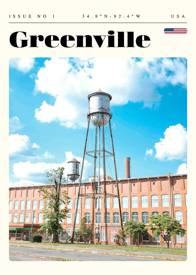 Greenville Travel Art Poster