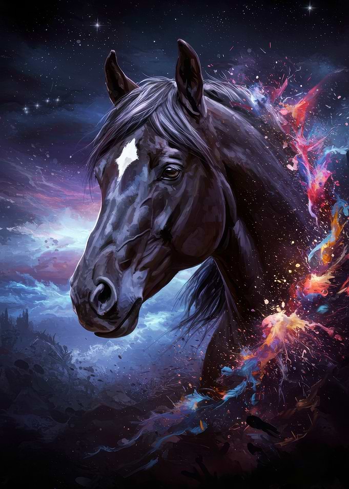 Cosmic Horse Portrait