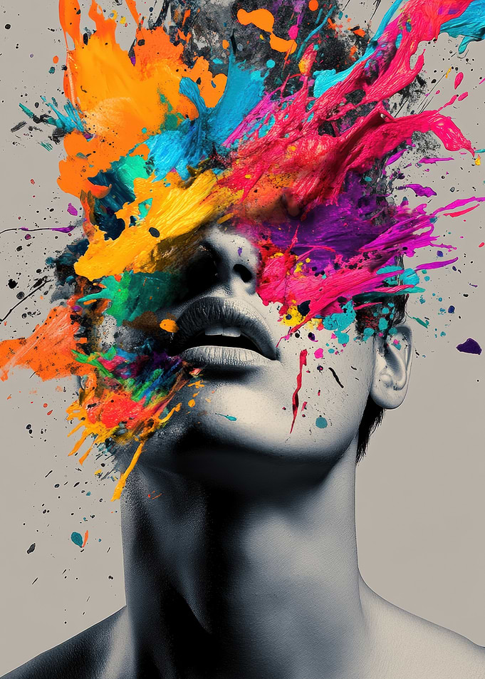 Abstract Colorful Portrait