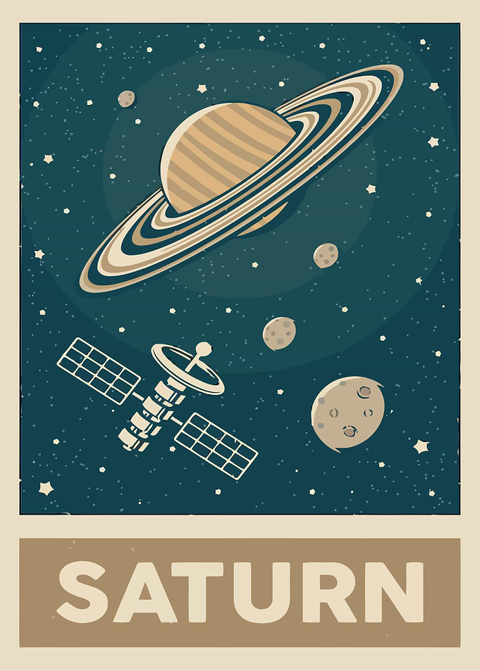 Saturn Space Poster