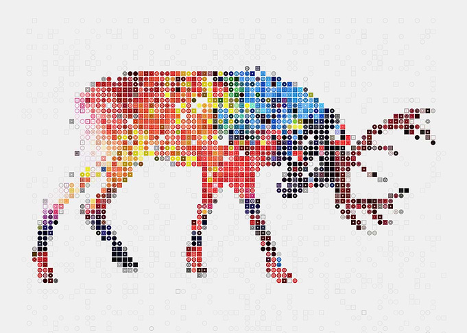 Pixelated Reindeer