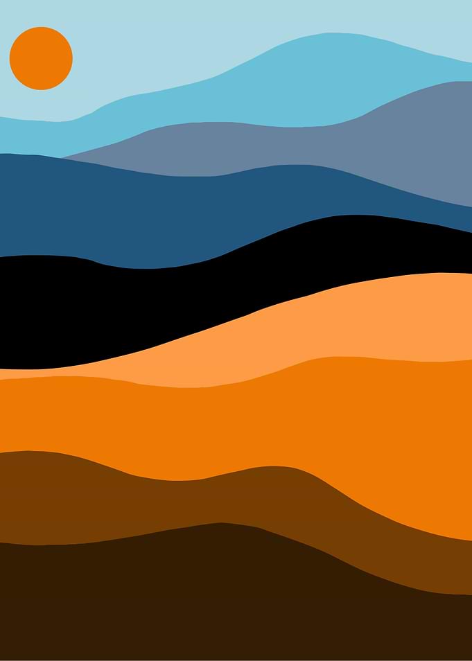 Abstract Mountain Landscape