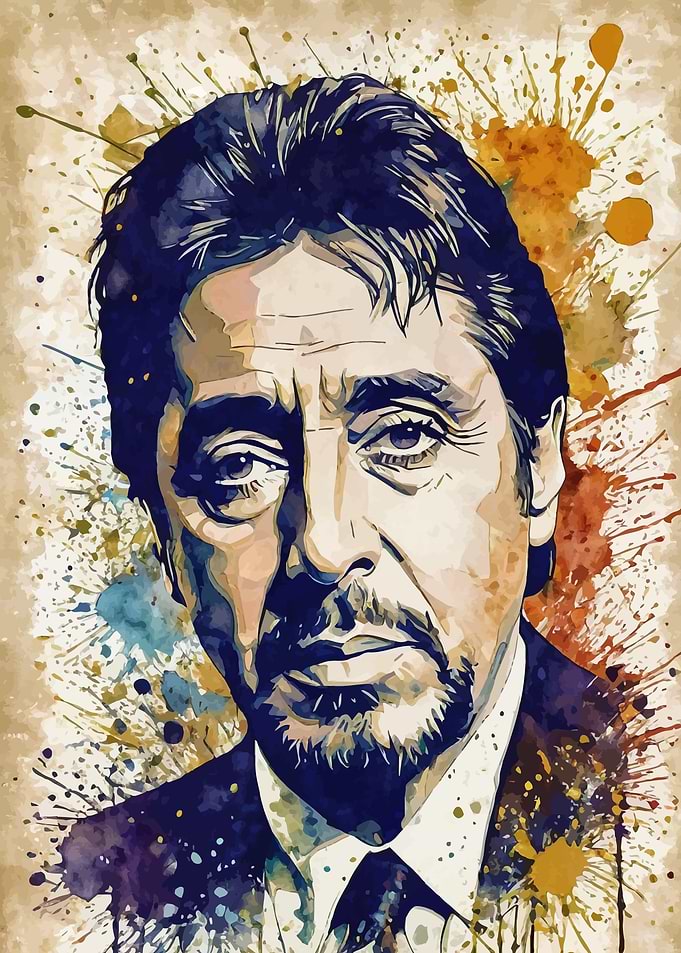 Al Pacino Watercolor Portrait
