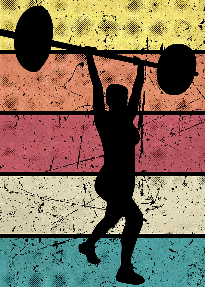 Vintage Weightlifting Silhouette