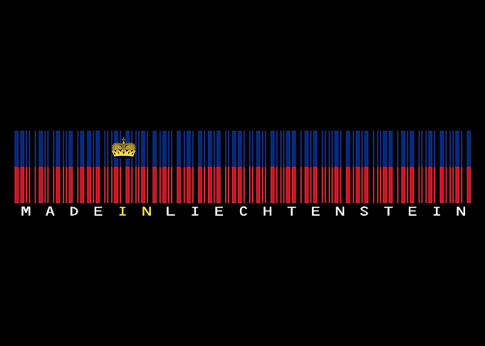 Liechtenstein Barcode Flag
