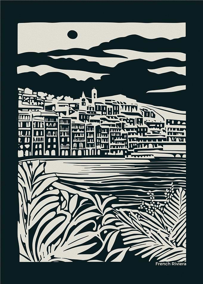 French Riviera Cityscape