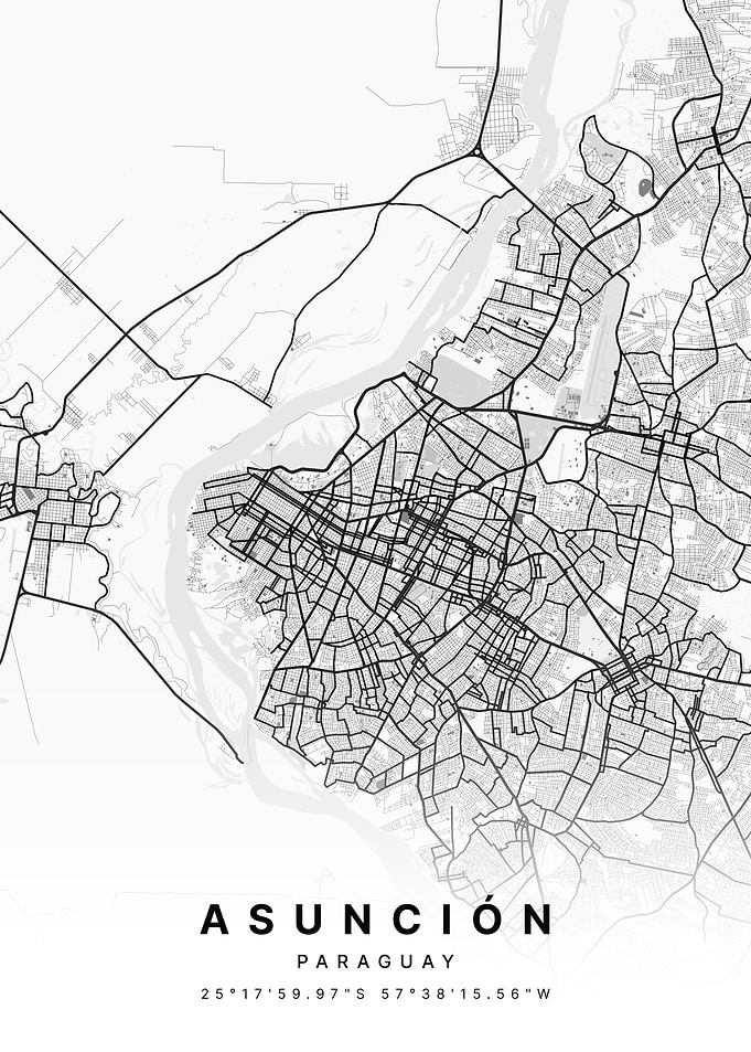 Asunción Paraguay City Map