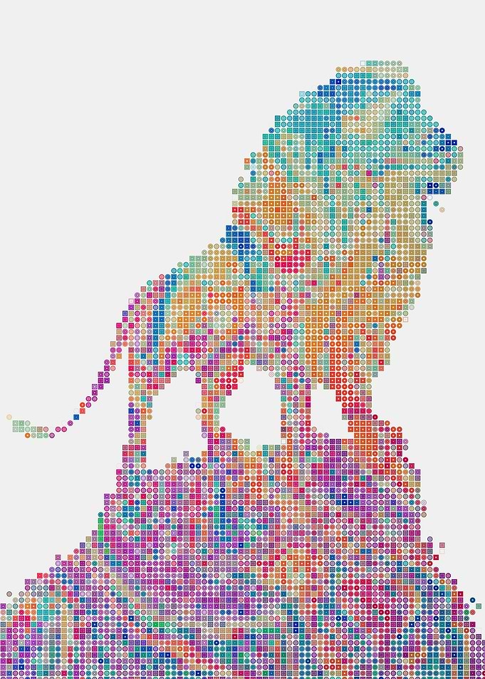 Pixelated Lion
