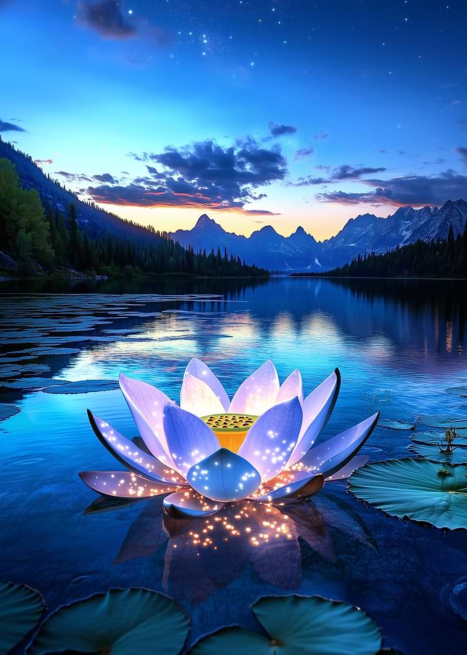Glowing Lotus Lake