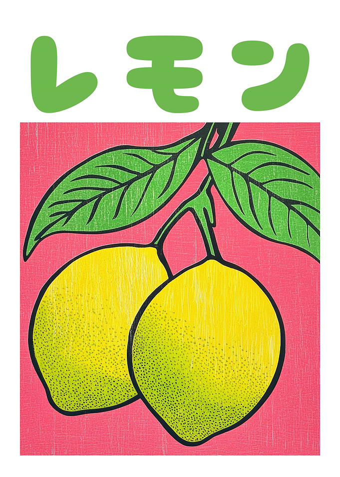 Lemons Japanese Art Print