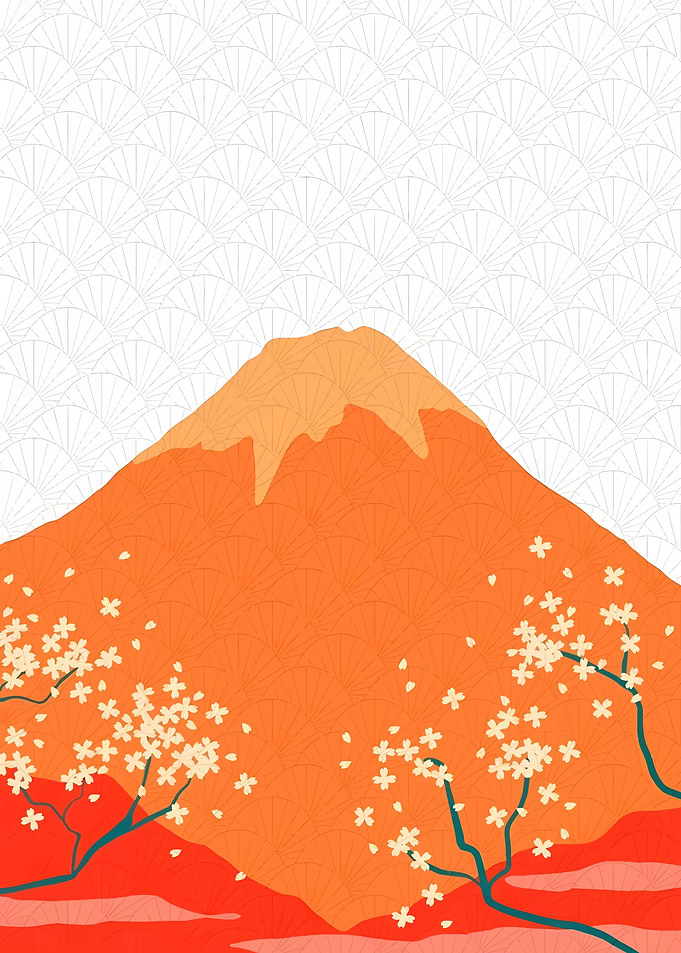Mount Fuji with Cherry Blossoms
