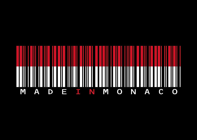 Monaco Barcode Flag