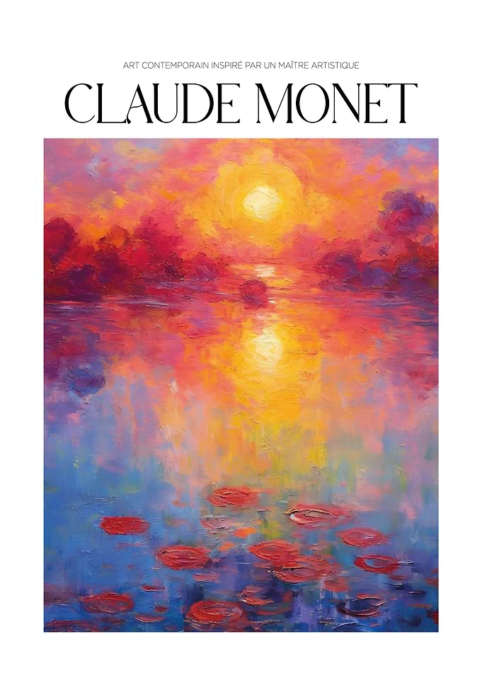 Water Lilies Sunset Monet